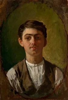 Self-Portrait, 1885-1886. Creator: Pellizza da Volpedo, Giuseppe (1868-1907)