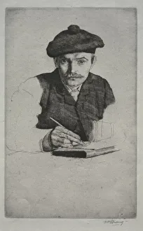 William Strang British Prints: Self-Portrait, 1885. Creator: William Strang (British, 1859-1921)