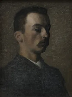 Copenhagen Prints: Self-Portrait, 1890. Creator: Hammershoi, Vilhelm (1864-1916)
