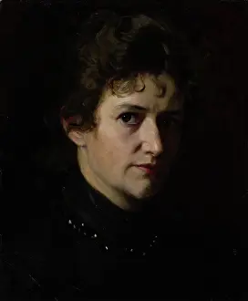 Black Background Prints: Self-Portrait, 1894. Creator: Eugenie Bandell