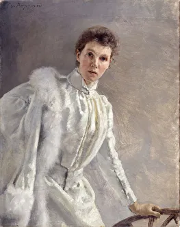Kunstmuseum Bern Prints: Self-Portrait, 1894. Creator: Rappard, Clara von (1857-1912)