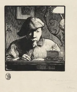 Self-Portrait, 1895. Creator: Auguste Louis Lepere (French, 1849-1918)