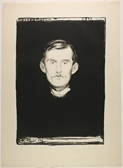 Self-Portrait, 1895. Creator: Edvard Munch