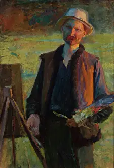 Leon Prints: Self-Portrait, between 1896-1900. Creator: Leon Wyczolkowski