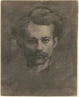 Ashcan School Prints: Self-Portrait, 1896. Creator: Jerome Myers