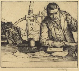 Printing Press Prints: Self-Portrait, 1897. Creator: William Strang