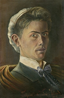 Konstantin Kovari Prints: Self-portrait, 1899. Creator: Konstantin Kovari-Kacmarik