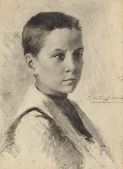 Modigliani Prints: Self-Portrait, 1899. Creator: Modigliani, Amedeo (1884-1920)