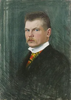 Self Portrait, 1900-1909. Creator: Juho Kyyhkynen