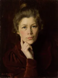 Hand On Cheek Prints: Self-Portrait, 1901. Creator: Dora Wahlroos