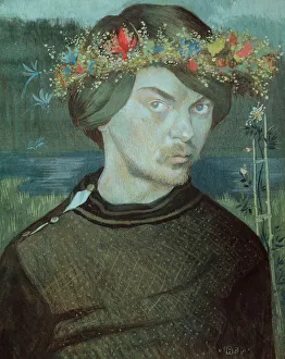 Neo Romanticism Prints: Self-portrait, 1906. Creator: Ivar Arosenius