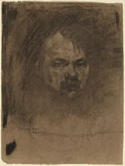 Ashcan School Prints: Self-Portrait, 1906. Creator: Jerome Myers