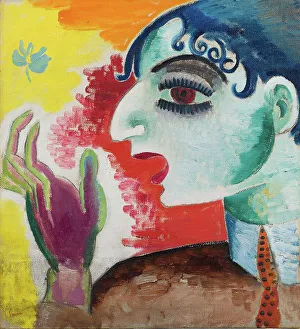 Grunewald Prints: Self-Portrait, 1915. Creator: Grünewald, Isaac (1889-1946)