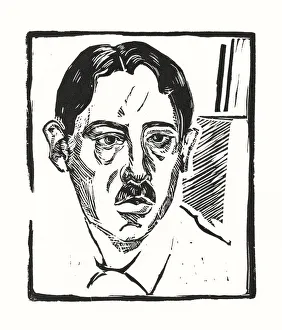 Alexander Vasilyevich 1883 1948 Gallery: Self-Portrait, 1919. Artist: Shevchenko, Alexander Vasilyevich (1883-1948)