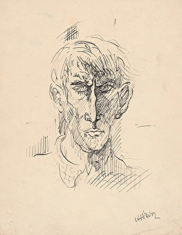Suspicion Prints: Self-portrait, 1920-1929. Creator: Arnold Peter Weisz-Kubincan