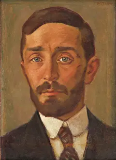 Milan Thomka Mitrovsk Prints: Self-Portrait, around 1920. Creator: Milan Thomka Mitrovsky