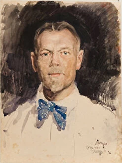 Self-Portrait, 1922. Artist: Vinogradov, Sergei Arsenyevich (1869-1938)