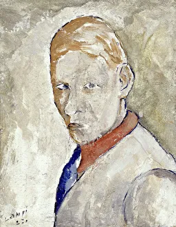 Lampi Vilho Prints: Self-Portrait, 1923. Creator: Vilho Lampi