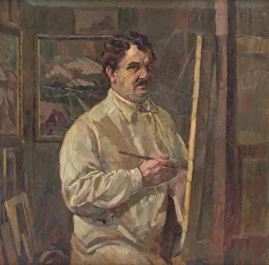 Gustav Prints: Self-Portrait, 1924-1925. Creator: Gustav Mally