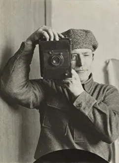 Latvia Prints: Self-Portrait, 1926. Creator: Klutsis, Gustav (1895-1938)