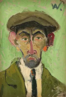 Survivor Prints: Self-Portrait, around 1927. Creator: Arnold Peter Weisz-Kubincan