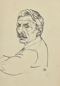 Three Quarter Prints: Self-portrait, 1927. Creator: Franz Barwig the Elder