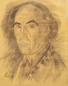 Manievich Manevich Prints: Self-Portrait, 1936. Creator: Manievich (Manevich), Abraham (Abram) (1883-1942)