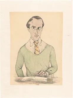 Sketching Prints: Self-portrait, 1941. Creator: Henk Hartog