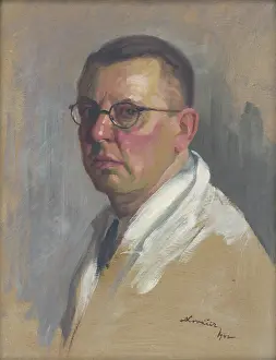 Suspicion Prints: Self-Portrait, 1942. Creator: Andrej Kovacik