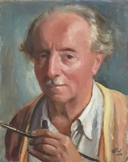 Weiss Wojciech Stanislaw Prints: Self-Portrait, 1944. Creator: Wojciech Weiss