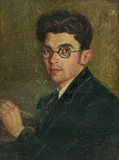Looking Sideways Prints: Self-Portrait, around 1950. Creator: Frantisek Fahrmann