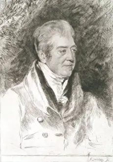 Cravat Prints: Self Portrait of Alexander Nasmyth, (c1780s), c1820s. Creator: Andrew Geddes