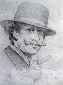 Andre Gill Collection: Self-portrait by Andre Gill, 1883, (1927). Artist: Andre Gill