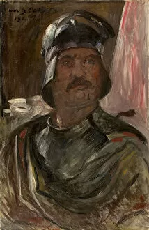 Corinth Gallery: Self-Portrait in armor, 1911. Creator: Corinth, Lovis (1858-1925)