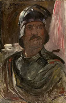Lovis 1858 1925 Prints: Self-Portrait in armor, 1911. Creator: Corinth, Lovis (1858-1925)