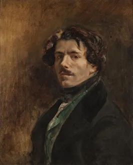 Eugène 1798 1863 Prints: Self-Portrait. Artist: Delacroix, Eugene (1798-1863)