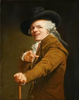 Ducreux Gallery: Self-portrait of the artist in the guise of a mocker, c. 1793