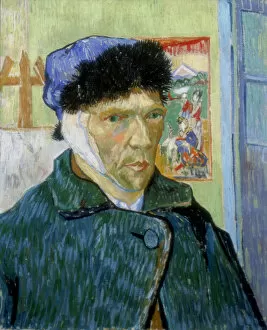 Remorse Gallery: Self-Portrait with Bandaged Ear, 1889. Artist: Vincent van Gogh