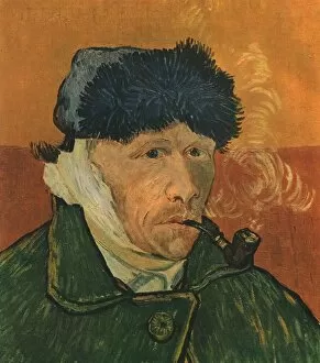 Gogh Vincent Van Gallery: Self-Portrait with Bandaged Ear and Pipe, February 1889, (1947). Creator: Vincent van Gogh
