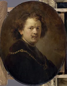 Mus E Du Louvre Prints: Self-Portrait with Bare Head, 1633