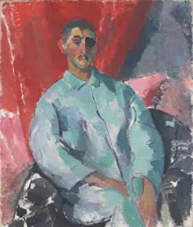 Pyjamas Prints: Self Portrait with Black Eye Patch, 1915. Creator: Rik Wouters