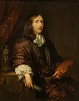 Self-Portrait, c. 1670. Creator: Netscher, Caspar (1639-1684)