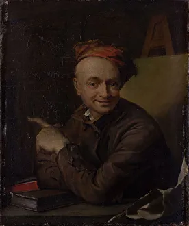 La Tour Prints: Self-portrait, c 1740. Creator: La Tour, Maurice Quentin de (1704-1788)