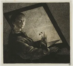 Norblin Jean Pierre Prints: Self-Portrait, c. 1778. Creator: Jean Pierre Norblin