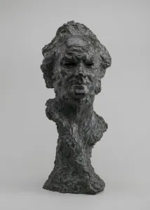 Daumier Honor And Xe9 Prints: Self-Portrait, c. 1855. Creator: Honore Daumier