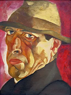 Self-Portrait, c. 1920. Creator: Grigoriev, Boris Dmitryevich (1886-1939)