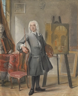 Measurements Prints: Self-Portrait, c1720s. Creator: Cornelis Troost