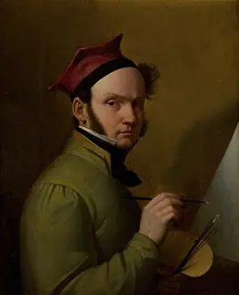 Observing Prints: Self-Portrait, c1820. Creator: Jan Kanty Ignacy Maszkowski