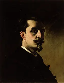 1875 Prints: Self-Portrait, c1875. Creator: Karol Mlodnicki