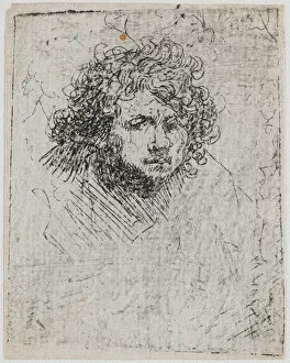 Rijksmuseum Collection: Self-Portrait, ca 1626-1629. Creator: Rembrandt van Rhijn (1606-1669)